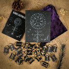 Runes Set  25pcs Wooden Viking Rune Stone Set With Guide Book  Velvet Bag  Norse