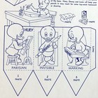 Disney Huey  Dewey   Louie Pencil Holder  parisian Laundry Shirt Board  1950s