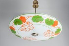   -50 Cm Mid Century Pendant Lamp  70s Vintage Glass Plate   Saucer Ceiling Light