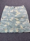 Eddie Bauer Skirt Shorts Womens Size 10 Green Floral Button Up Casual Pockets