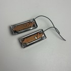 Vintage 60s 70s Mij Teisco Single Coil Chrome Guitar Pickups Set Japan Silver