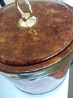Vintage Mcm Kraftware Ice Bucket Likenew Lid Brown Vinyl Insulated Padded 