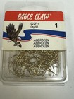 New 50ct Eagle Claw 022f-1  Gold Aberdeen Hooks Size 1 Made Usa