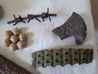 Collection Of Items From The First World War Shrapnel   Barbed Wire  Etc 