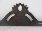 Hand Carved Wood French Pediment Ornate Over Door Architectural Reclaimed Antiqu