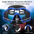 Snorkeling Gear For Adults fins Snorkel Set panoramic View Diving Anti-fog dr   