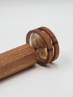 Vintage Wood Octagonal Kaleidoscope W 2 Spinning Discs   Dried Leaves  