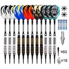 Soft Tip Darts Set 16 Grams 12 Pack Steel brass Barrel Flights Shafts Tool Kit