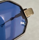 Antique Civil War Era Blue Glass Spectacles Octagonal Sliding Temples Sunglasses