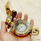 Military Nautical Brass Vintage Wwii Military Pocket Compass Decor New Gift Item