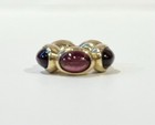 Authentic Pandora Retired 14k Gold With Rhodolite Cabochons Spacer - 750802rhl