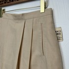 Vintage Liz Baker Pleated Front Skirt Beige Lined Deadstock Womens Size 14 New