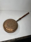 Vintage Copper Brass Bed Warmer With Wooden Handle