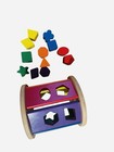 Melissa   Doug Wooden Match   Roll Shape Sorter
