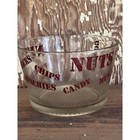 Vintage Starburst Glass Snack Bowl  Mid-century Modern Barware