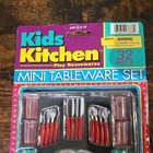 Vtg Kids Kitchen Mini Tableware Silverware Play Set Toy Ja-ru Lot Doll House
