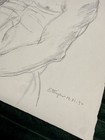 1990 Signed Stephen Ettinger Original Seated Male Nude Figure Drawing Gay Int