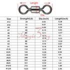 Solid Ring Rolling Barrel Swivels Sea Fishing Hook Connector Tackle  1- 12 0 