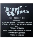 The Who Record Store Window Sign Vintage Double-sided 1980 s Join Together 1989