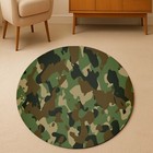 Army Style Rug  Woodland Camo Rug  Outdoor Decor Mat  Camouflage Kids Rug