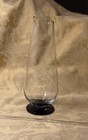 Vintage Mcm Morgantown Glass Oddball Martini Pitcher Clear  black Base   Stirrer