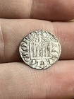 1200s Dinero Sancho Iv Spanish Medieval Silver Coin Leon Mint Castle Crusaders