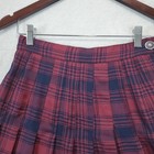 Vintage La Belle Plaid Pleated Mini Skirt Women s S 25  Waist Schoolgirl Y2k Usa