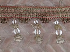 Tassel Fringe Crystal Beaded 3 5 In Trim Peach Tan Color 6 Yards 5 Pieces Read
