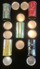 10 Flat Top Lids   5 Diff  1950 s Rainier Jubilee Series Flat Top Beer Cans