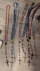 Lot Of Catholic Christianity Religious Crucifix Cross Rosary Jewelry Mix See Pic