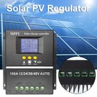 100a Mppt Solar Charge Controllers Lcd Display 12v 24v 36v 48v For Solar Panel