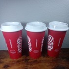 Starbucks Collectibles 2024 Limited Edition Set Of 3 Reusable Red Cup - 16 Oz  