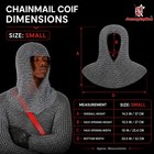 Battle Ready Chain Mail Coif Medieval Renaissance Chainmail Hood Armor -6 Colors