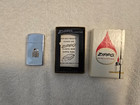 1966 Zippo Slim Lighter Master Lock Padlock Logo And Box