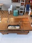 Antique Singer Mother Pearl Treadle Sewing Machine Table And Foldable Box Cover