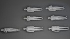 Planet Of The Apes Astronaut 8 Figure Set 3d Printed With 4 Sleeping Chambers