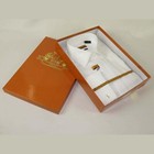 Men 100  Egyptian Cotton Shirt French Cuffs Wrinkle Resistance Enzo 71402 White