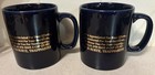 Pair Of Santa Fe Railroad Middle Division Navy cobalt Blue Mugs Gold Emblem
