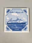Holland America Cruise Line Blue Delft Tile Coaster Statendam Ship W Box