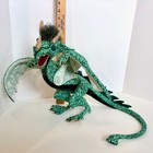Vtg Ooak 37    Large Handmade Fantasy Dragon Firm Plush Stuffed Posable Jointed
