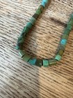 Vtg Sterling Silver 925 Native American Turquoise Heishi Bead Necklace 20   
