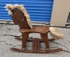 Vintage Handmade Wooden Children   s Rocking Horse Solid Wood