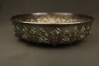 Antique Burmese Carved  Repousse Silver Bowl