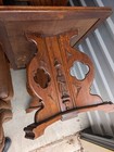 Vintage Italian Revival Carved Ornate Figural Bust Coffee Table 40 wx20 dx22 h