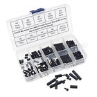 M2 Nylon Hex Male-female Spacer Standoffs Screw Nut Assortment Kit  black 