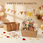 15 Sets Empty Gift Basket bulk Kraft 9 8x6 7 Inch Baskets With Handles