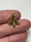 Flight Jet Lapel Pin Gold Tone Pinback Tie Tack P4758