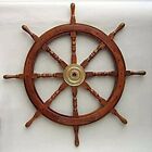 Vintage Wooden Captain Boat Steering Wall Item 36   Decorative Gaston Ship Wheel