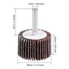 5 Pack 1-1 2  X 1  X 1 4  Shank Mounted Flap Wheels A o Sanding 40 80 120 Grit