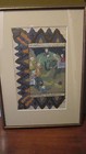Antique 18th C Persian Arabic Manuscript Page Superbly Hand Painted Figure Frame